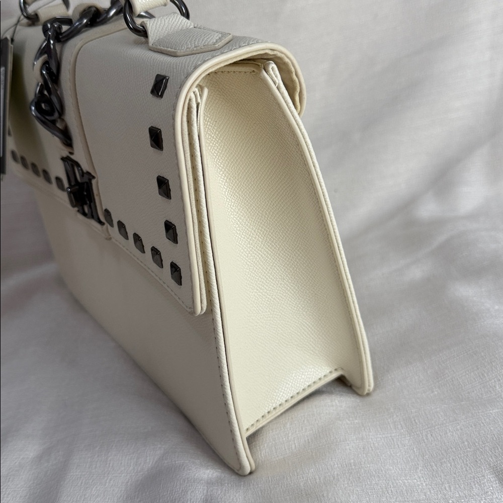 Badgley Mischka Studded Off White Bag - Picture 5 of 11